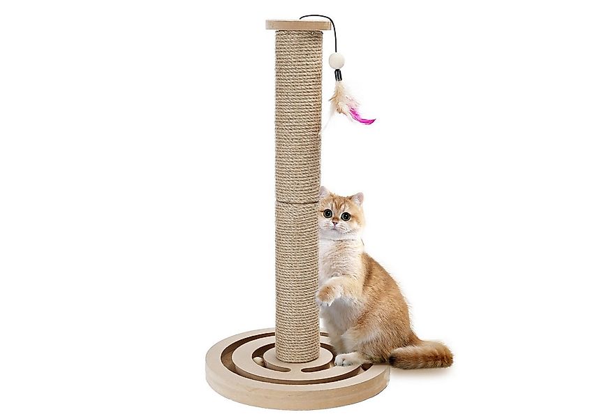 nobleza Kratzsäule 3 in 1 Interaktives Katzenspielzeug Katze Sisal Seil Mas günstig online kaufen