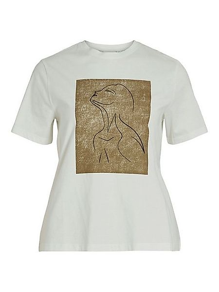 Vila T-Shirt Kurzarm Rundhals Regular Fit Print Design VISYBIL LINE O-NECK günstig online kaufen