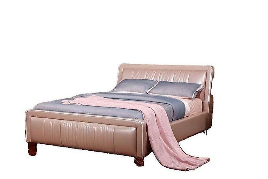 JVmoebel Bett Designer Doppelbett Betten Leder Hotel Luxus Polster 180cm, M günstig online kaufen