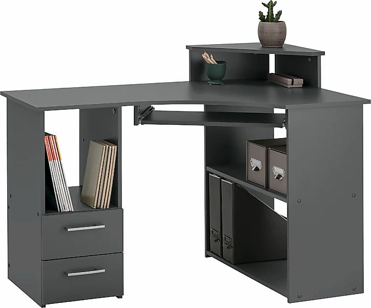VOGL Möbelfabrik Schreibtisch "Sam", Eckschreibtisch, Tastaturauszug, Monit günstig online kaufen