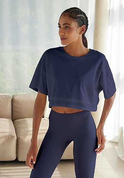 LASCANA Kurzarmshirt mit kastigem Schnitt und günstig online kaufen