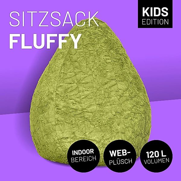 Lumaland Sitzsack Luxury Fluffy Gaming waschbar, günstig online kaufen