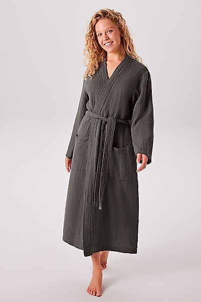 OTTO home Bademantel "Juna Musselin, ideal für Sauna & Spa, Hotelbademantel günstig online kaufen