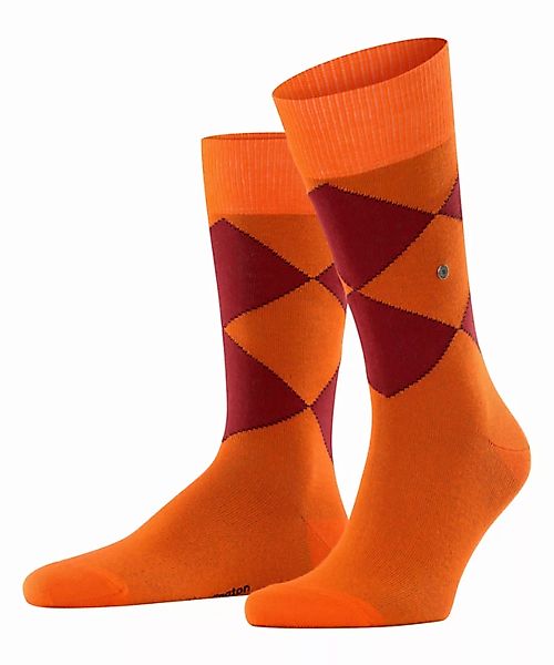 Burlington Organic Herren Socken, 40-46, Orange, Argyle, Baumwolle, 21863-8 günstig online kaufen