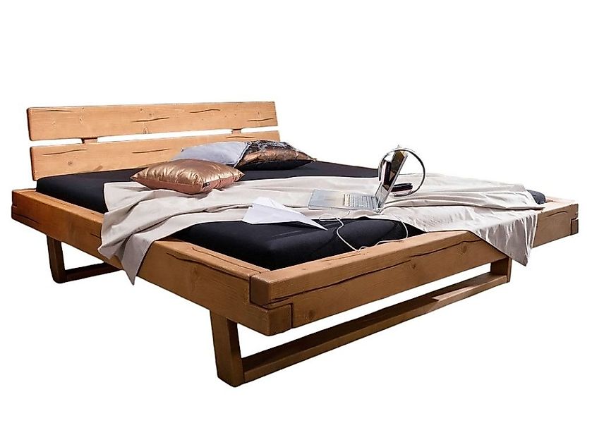 Main Möbel Massivholzbett Balkenbett 'Jeanette' 200x200cm Fichte massiv hon günstig online kaufen