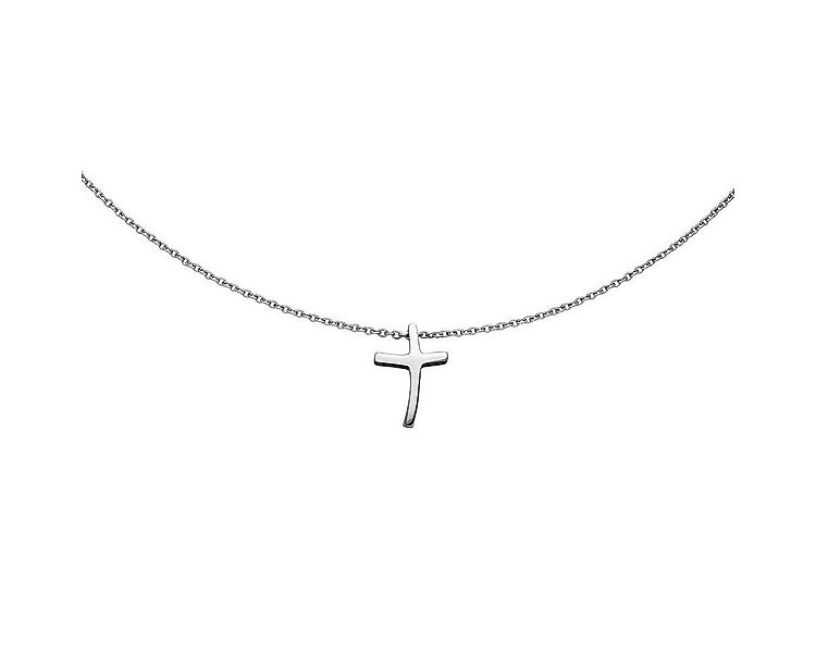 M&M Kette mit Anhänger Halskette Damen silber mit Kreuz-Anhänger (1-tlg), d günstig online kaufen
