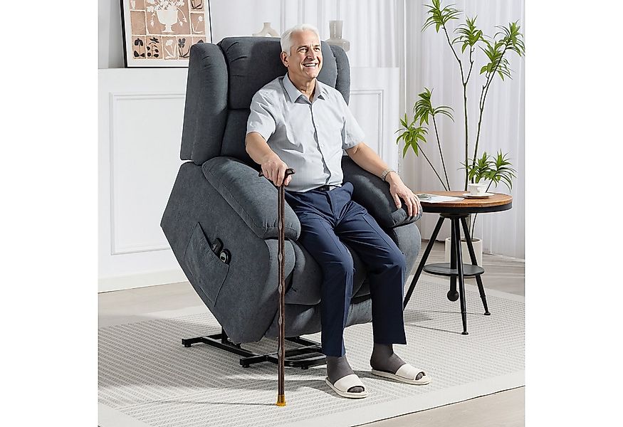 HOMCOM Relaxsessel mit Liegefunktion, Massagefunktion (Fernsehsessel mit Au günstig online kaufen