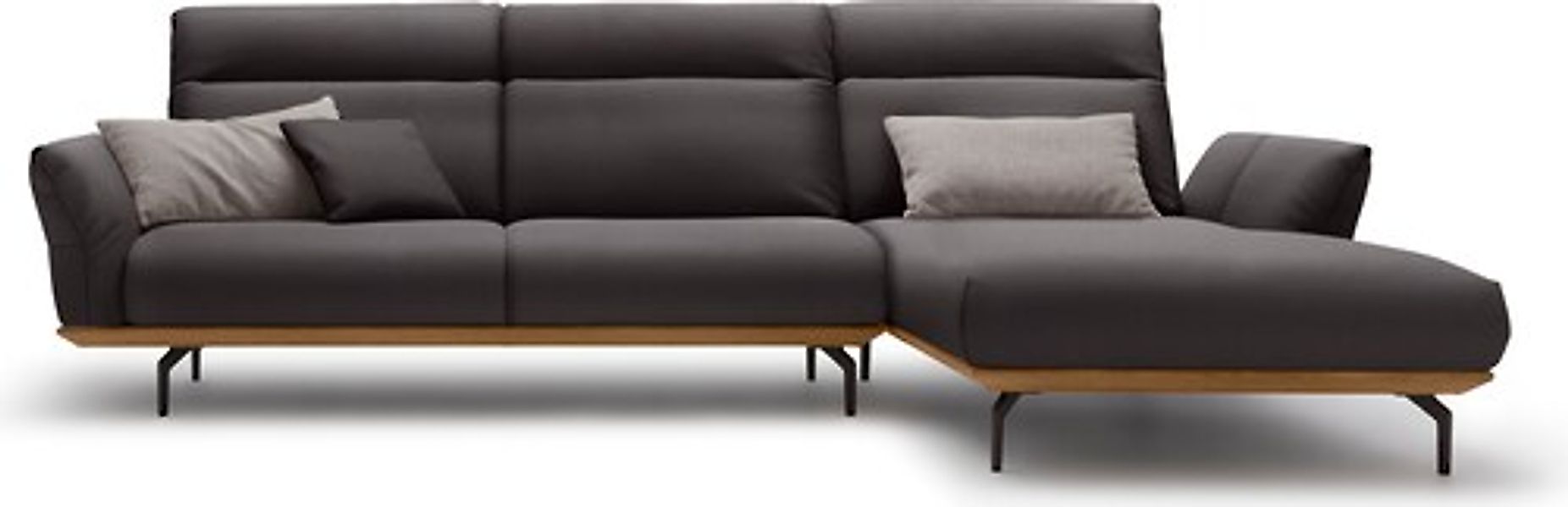Creation BY ROLF BENZ Ecksofa »CR.460«, Sockel in Nussbaum, Winkelfüße in U günstig online kaufen