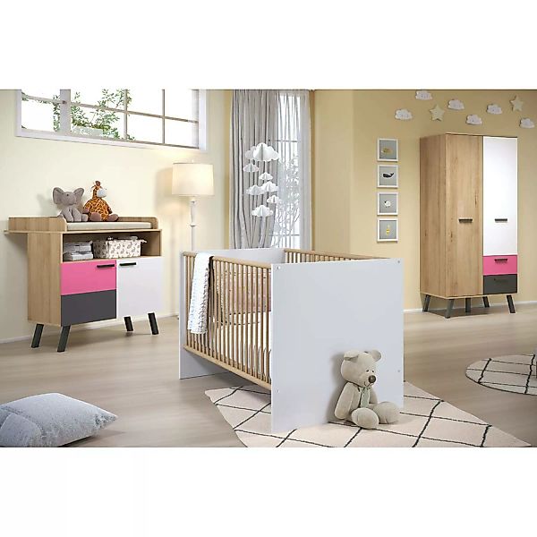 Babymöbel Set mit Wickelkommode MANISA-19 mit Fronten in weiß, graphit und günstig online kaufen