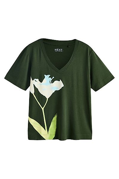 Next V-Shirt T-Shirt mit V-Ausschnitt aus Baumwolle und Modal (1-tlg) günstig online kaufen