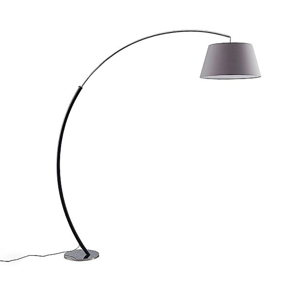 Lucande Stehlampe Bogenleuchte Evelyna 9976110 Modern in Alu aus Textil 1-f günstig online kaufen