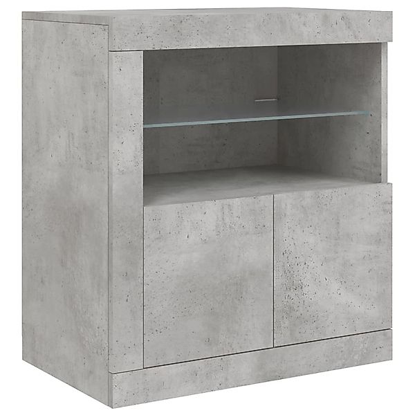 vidaXL Sideboard mit LED-Leuchten Betongrau 60,5x37x67 cm 836619 günstig online kaufen