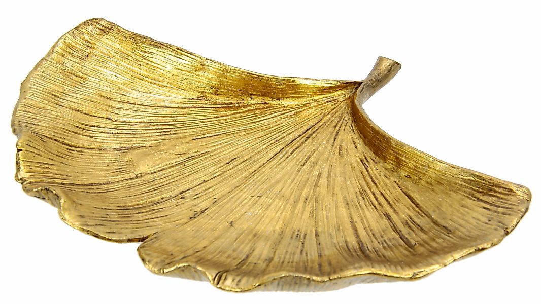 I.GE.A. Dekoschale "Schale Ginkgoblatt aus Polyresin", (1 St.), Tablett Ser günstig online kaufen