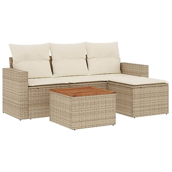 vidaXL Gartenlounge-Set 5-tlg. Garten-Sofagarnitur mit Kissen günstig online kaufen