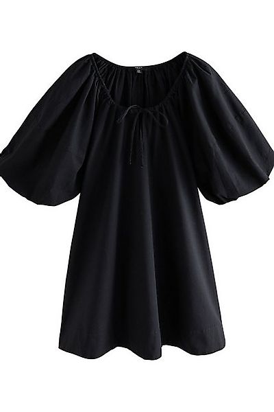 Next Minikleid Minikleid mit Puffärmeln und Bindung, Kurzgröße (1-tlg) günstig online kaufen