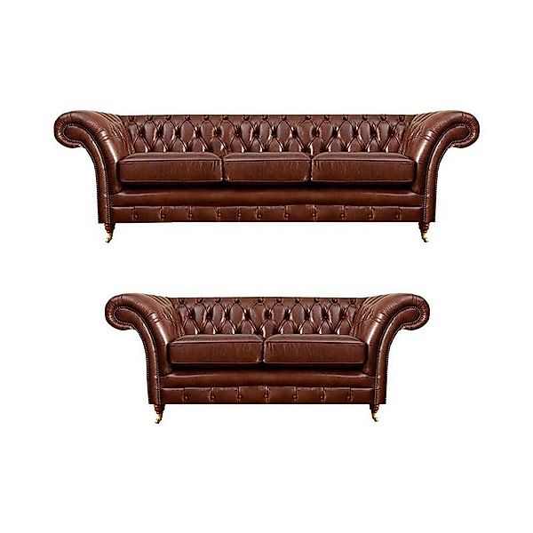 Xlmoebel Sofa Neue Wohnzimmer-Sitzgruppe mit Chesterfield-Sofas, bestehend günstig online kaufen