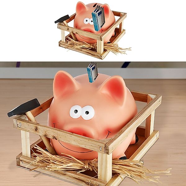 CEPEWA Spardose Sparschwein im Stall mit günstig online kaufen