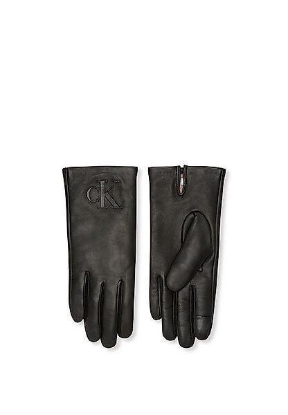 Calvin Klein Lederhandschuhe RAISED CK LEATHER GLOVE Aus Schaf-Nappaleder günstig online kaufen