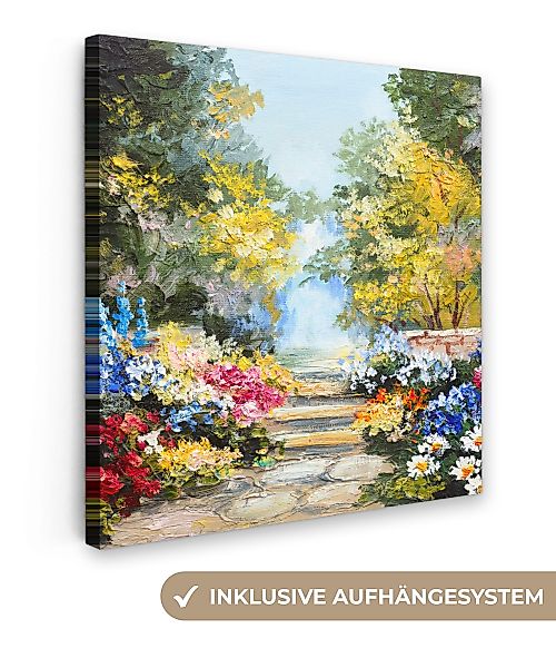 OneMillionCanvasses® Leinwandbild Malerei - Blumen - günstig online kaufen