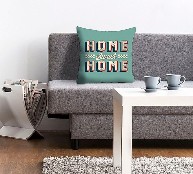 queence Dekokissen "Home sweet Home" mit Schriftzug, Kissenhülle ohne Füllu günstig online kaufen