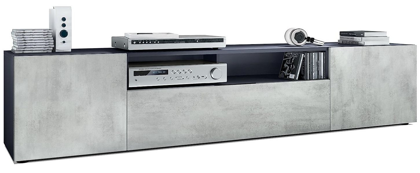 Vladon Lowboard Mogan (TV-Kommode, mit 2 Türen, 1 Klappe und 1 offenes Fach günstig online kaufen