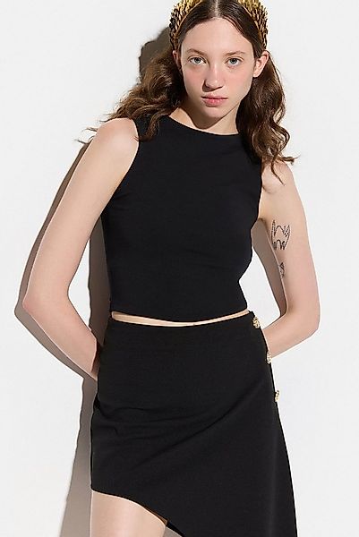 No Matter What Blusentop Ärmelloses Crop-Top mit Rundhalsausschnitt günstig online kaufen