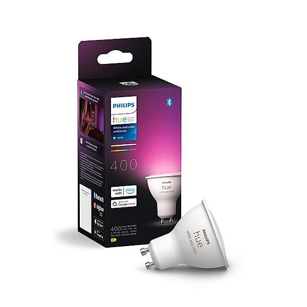 Philips Hue Bluetooth White & Color Ambiance Lampe GU10 - Reflektor Par16 4 günstig online kaufen