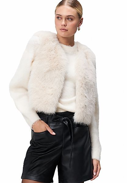 Zero Jackenblazer "Damen Weste in Felloptik" Plain/ohne Details günstig online kaufen