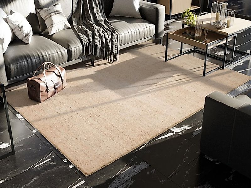 OCI DIE TEPPICHMARKE Wollteppich »ESEMPIO UNI MELANGE«, rechteckig, 18 mm H günstig online kaufen