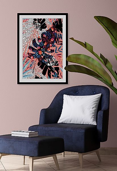 queence Bild »Liv«, Blumen-Abstrakt-Kunst-Modern-Gemälde-Blätter, HD Premiu günstig online kaufen