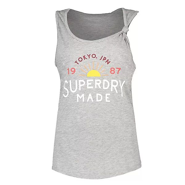 Superdry Cali Graphic Ärmelloses T-shirt M Grey Marl günstig online kaufen