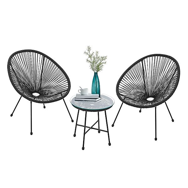 Juskys Balkonset Ostana, (3-tlg), 2 Sessel günstig online kaufen