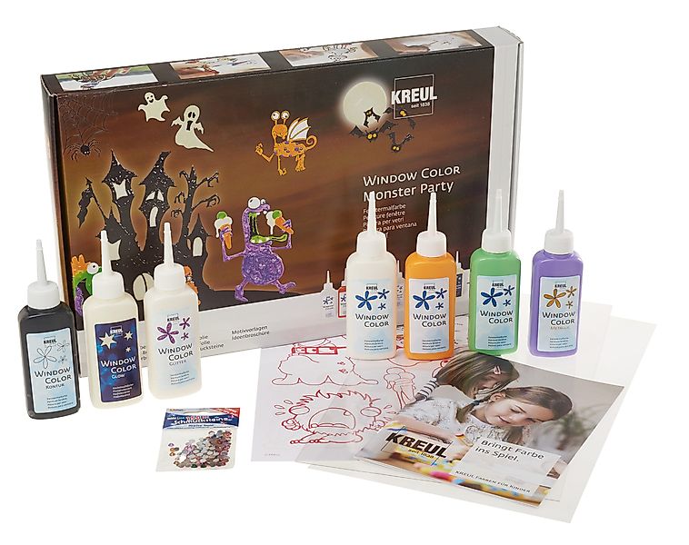 Kreul Fenstersticker Monster Party, Komplett-Set günstig online kaufen
