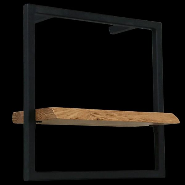 holz4home® Wandregal Natur Eiche mit Metallrahmen günstig online kaufen