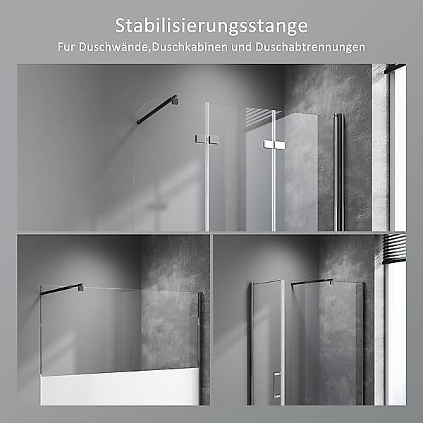 Boromal Duschwand-Stabilisationsstange Haltestange für 5-10 mm günstig online kaufen