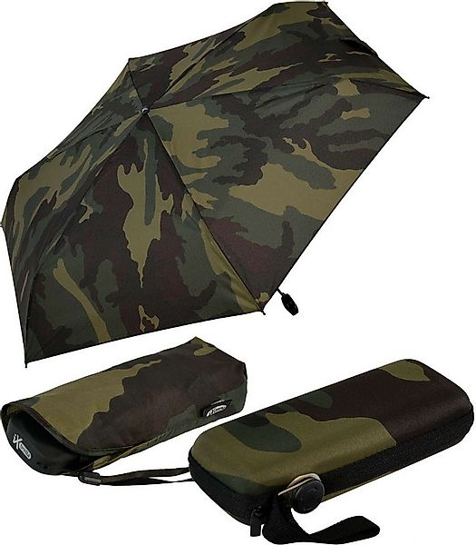 iX-brella Taschenregenschirm Super Mini Schirm mit großem Dach 94cm - Camou günstig online kaufen