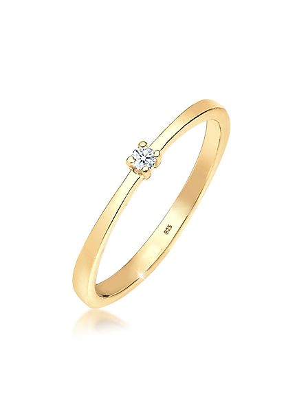 Elli DIAMONDS Verlobungsring Solitär Diamant Weiß günstig online kaufen