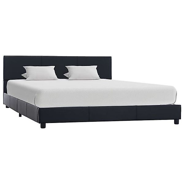 furnicato Bettgestell Schwarz Kunstleder 160x200 cm (1-tlg) günstig online kaufen