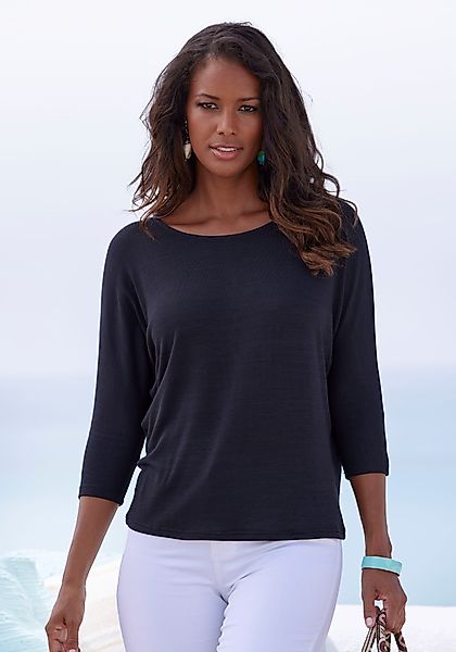 LASCANA 3/4-Arm-Shirt aus leichter Feinstrickqualität mit günstig online kaufen