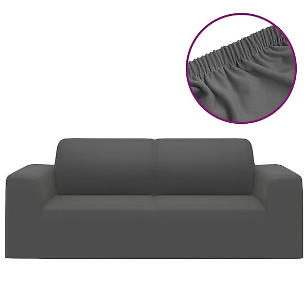 vidaXL Sofahusse, Stretch Sofahusse 2-Sitzer Anthrazit Polyester-Jersey günstig online kaufen
