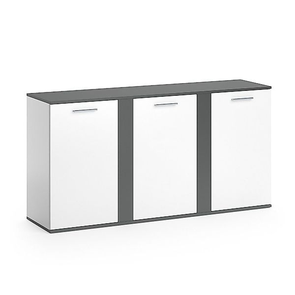 Vicco Highboard Novelli, Weiß/Anthrazit, 155 x günstig online kaufen