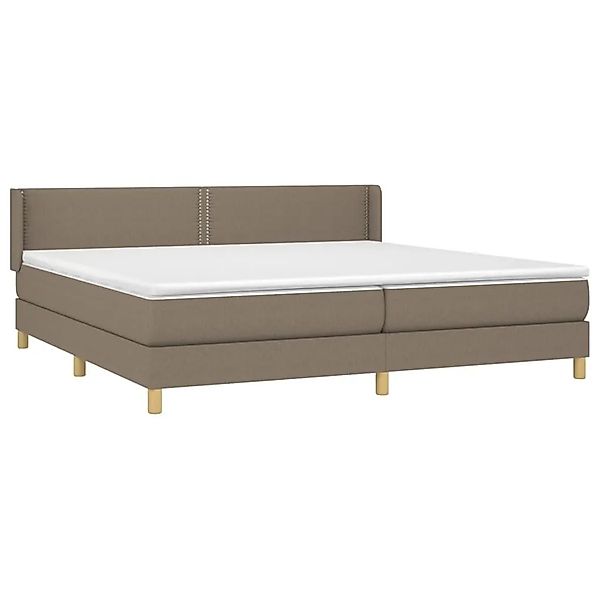 vidaXL Boxspringbett mit Matratze Taupe 200x200 cm Stoff 3130221 günstig online kaufen