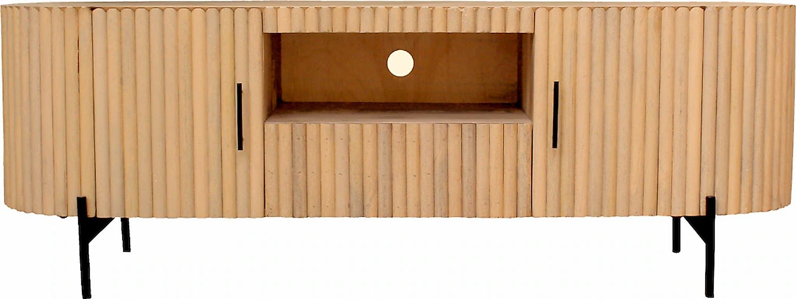 SIT TV-Board 1 Stk. tlg. Lamellen-Design im Retro Stil günstig online kaufen