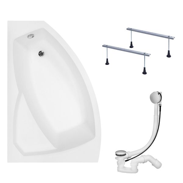 KOLMAN Badewanne Eckbadewanne Rima 160x100, (Links/Rechts), günstig online kaufen