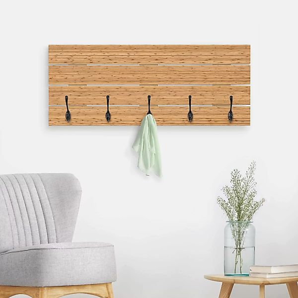 Wandgarderobe Holzpalette Bambus günstig online kaufen