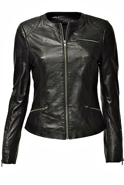 Zimmert Leather Lederjacke Kim Kragenlos, leichtes günstig online kaufen