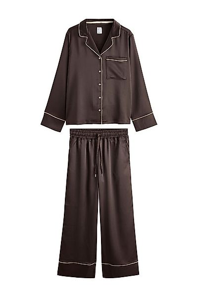 Next Pyjama Durchgehend geknöpfter Schlafanzug aus Satin (2 tlg) günstig online kaufen