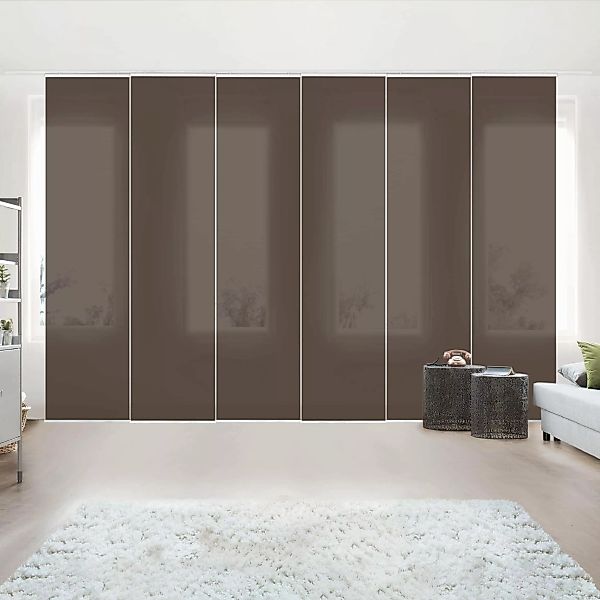 Bilderdepot24 Schiebegardine modern Flächenvorhang blickdicht Cacao, günstig online kaufen