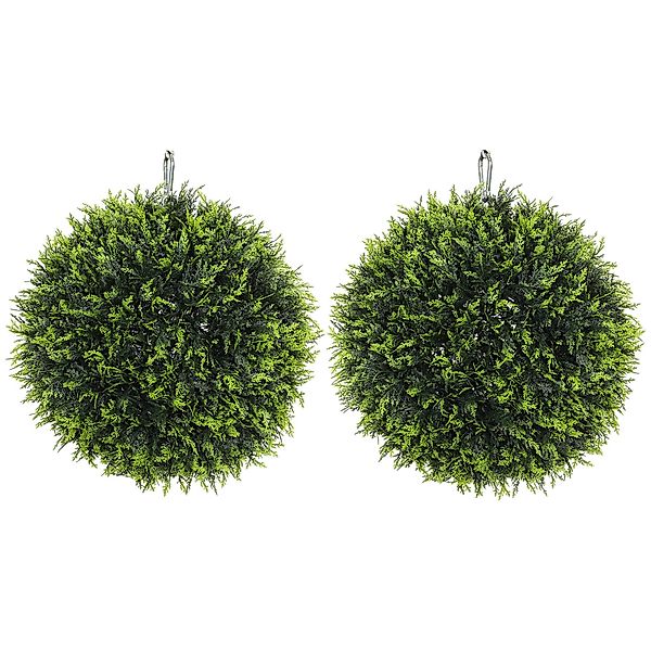 Kunstpflanze 2er-Set, 45 cm Zeder, HOMCOM, günstig online kaufen