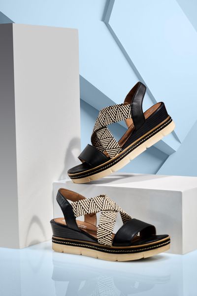 Remonte Keilsandalette, Riemchensandale, Sommerschuh, Bequemschuh mit Muste günstig online kaufen